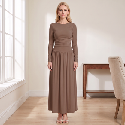 Long Sleeve Maxi Dress with Pockets
