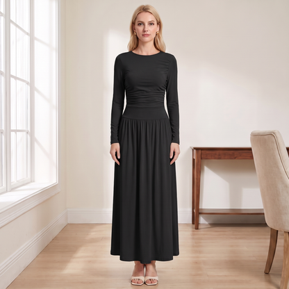 Long Sleeve Maxi Dress with Pockets