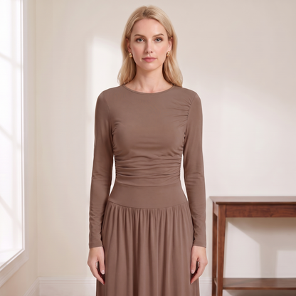 Long Sleeve Maxi Dress with Pockets