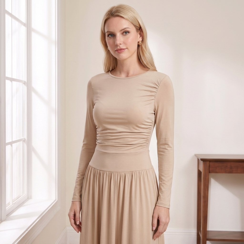 Long Sleeve Maxi Dress with Pockets