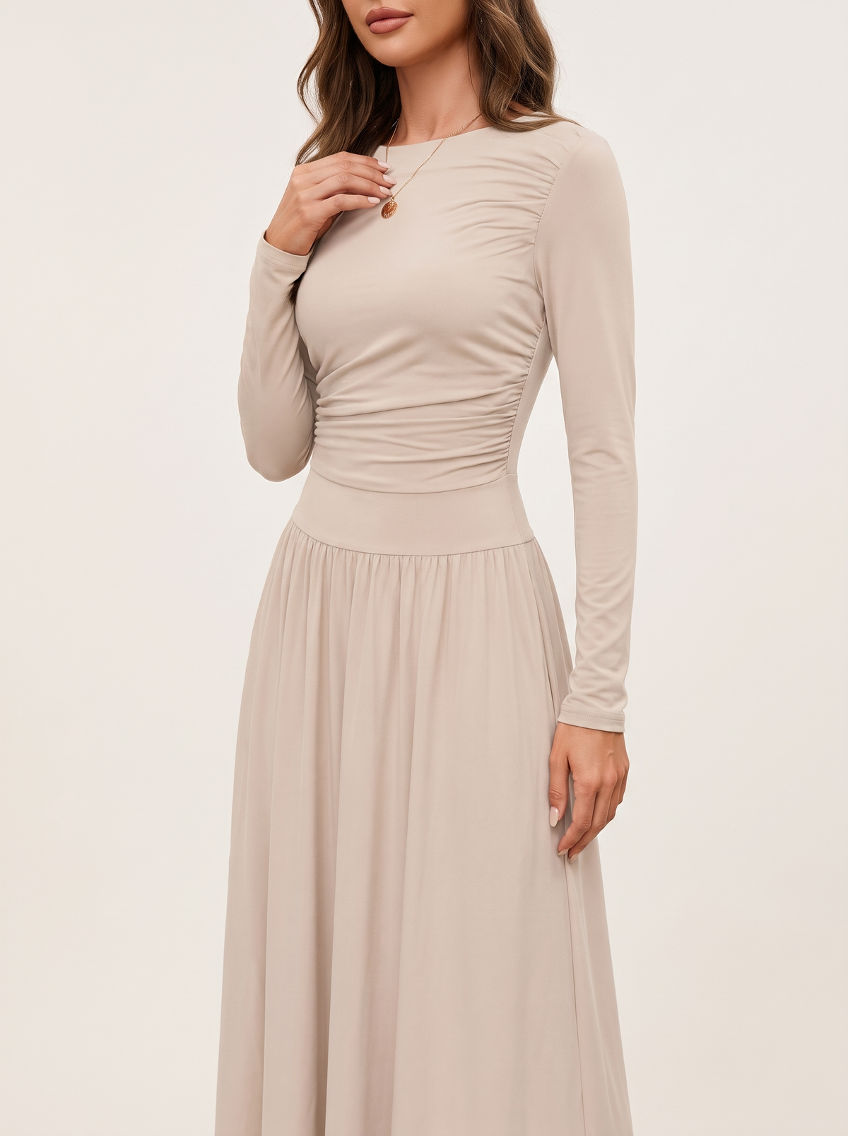 Long Sleeve Maxi Dress with Pockets