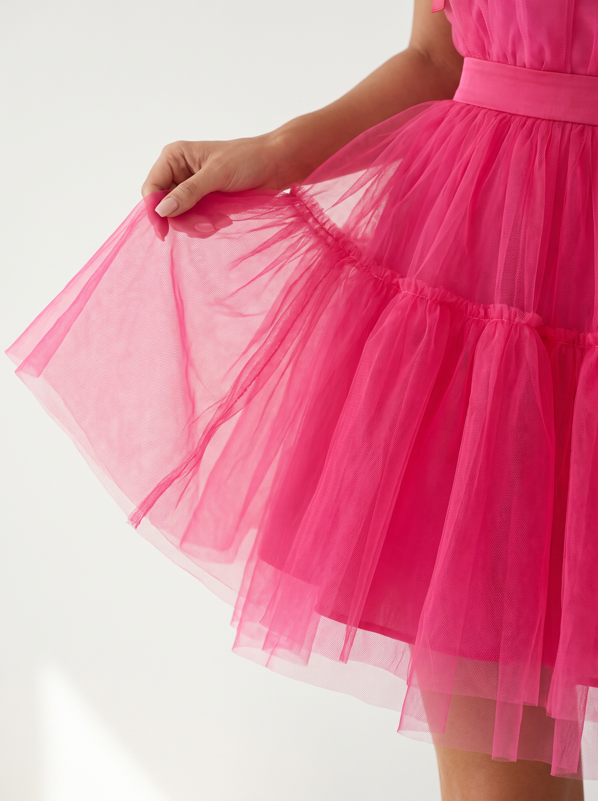 White Tulle Mini Dress