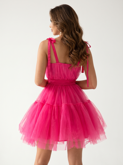 White Tulle Mini Dress