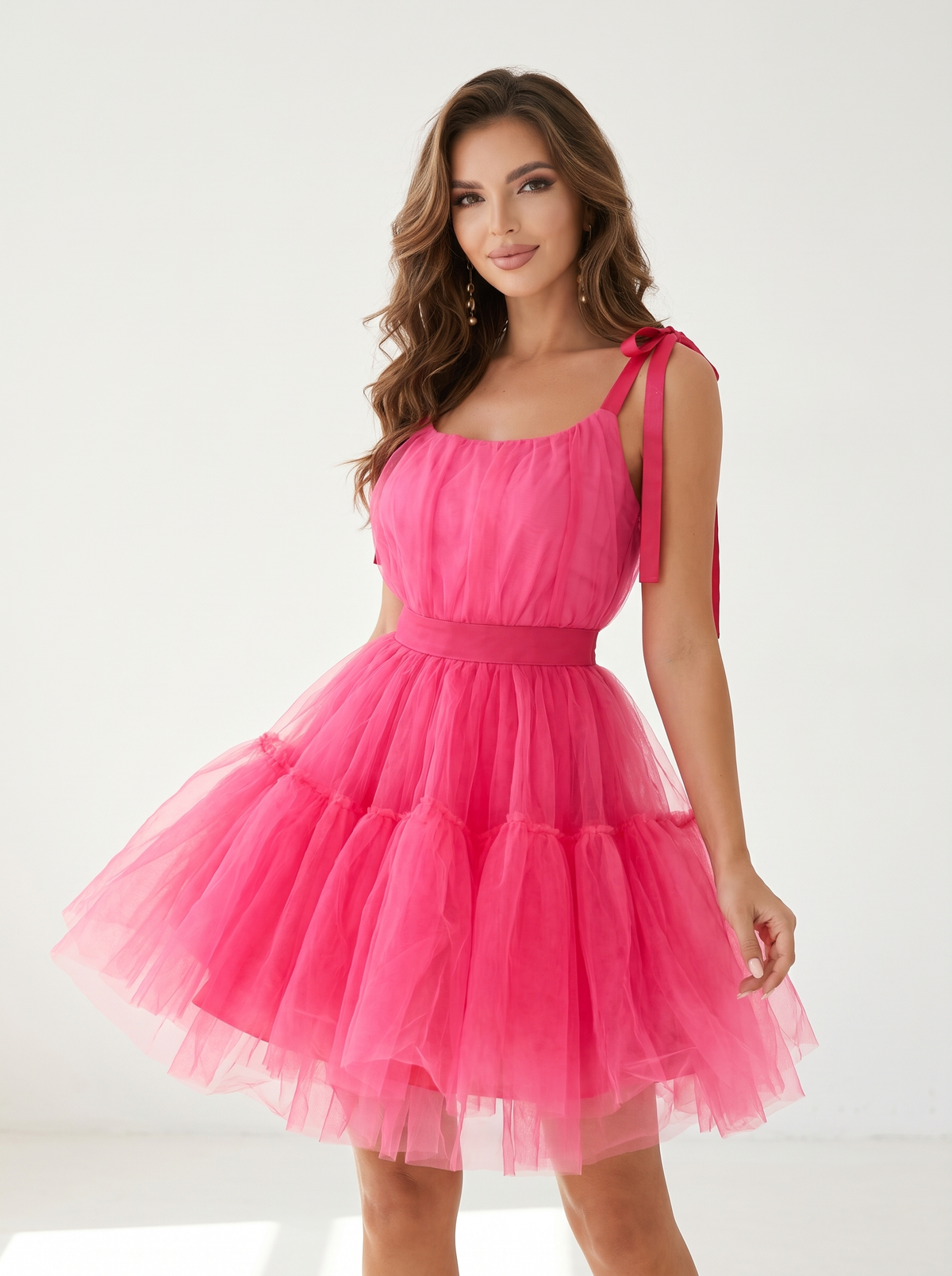 White Tulle Mini Dress